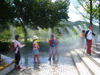 平成26年9月7日(日)広島市森林公園にて「ノルディック・ウォーク教室」