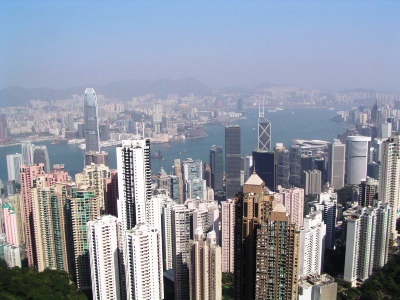 香港中心部のビル郡