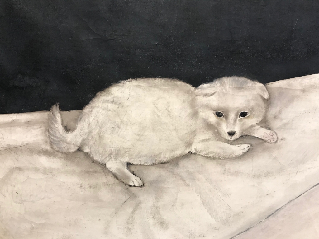 藤田嗣治、裸婦と猫、希少画集画、新品高級額、額装付、状態良好