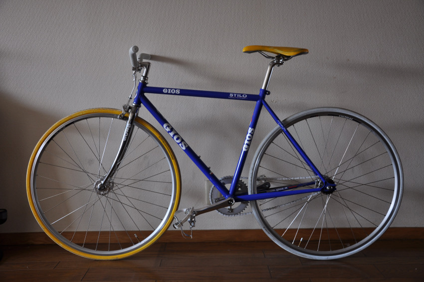 ピストGIOS STILO フレーム GIOS STILOジオスクロモリピストブルホーン青