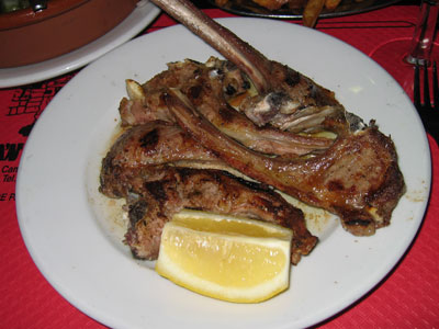costillas de cordero
