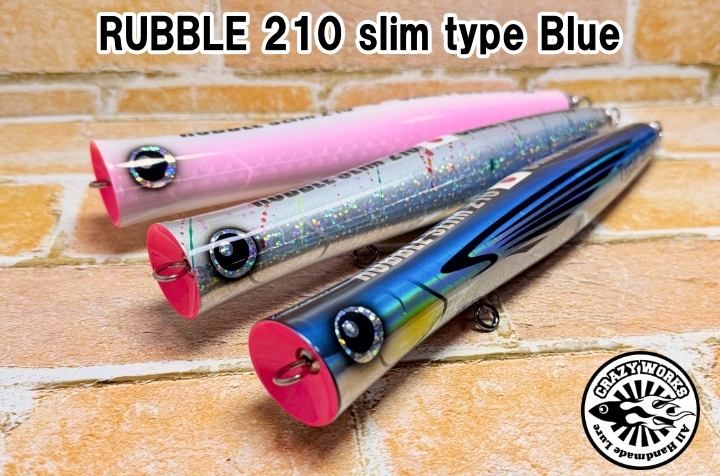 ルアー・フライ CRAZY WORKS RUBBLE SLIM 210 Type-Blue CRAZY WORKS