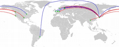 ブラジルまでのラインがすごい!!