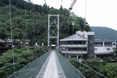 谷瀬のつり橋から撮影