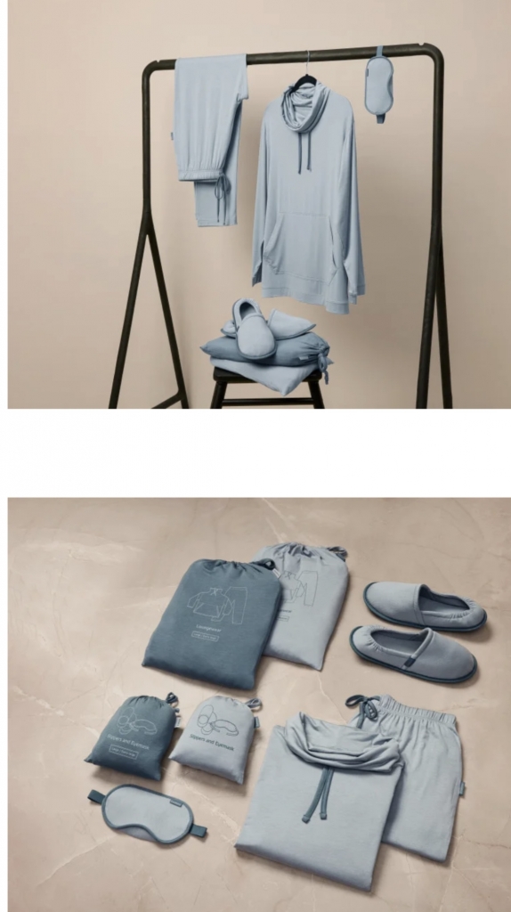 エミレーツ航空　ブルガリアメニティ　スリッパ・アイマスク・ラウンジウェア エミレーツ航空 ブルガリアメニティ スリッパ・アイマスク・ラウンジ