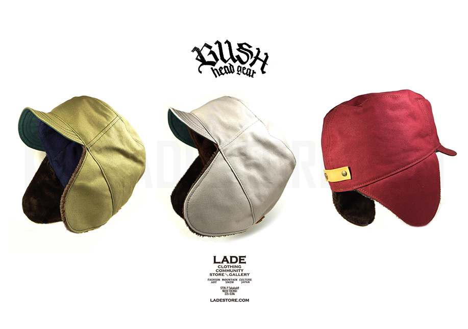 BUSH head gear 】 倉敷帆布スノーキャップ 2016-17モデル入荷第二弾