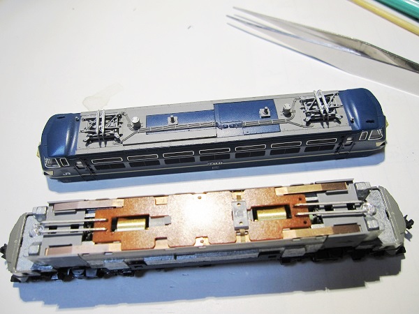 Nゲージ鉄道模型】KATO EF66後期型のオレンジLEDを白色LED電球色
