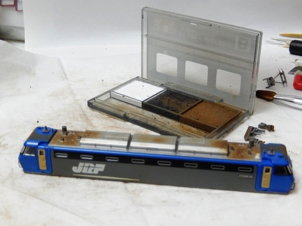 ウェザリング加工品】Nゲージ貨物列車14両セット【昭和50年代】