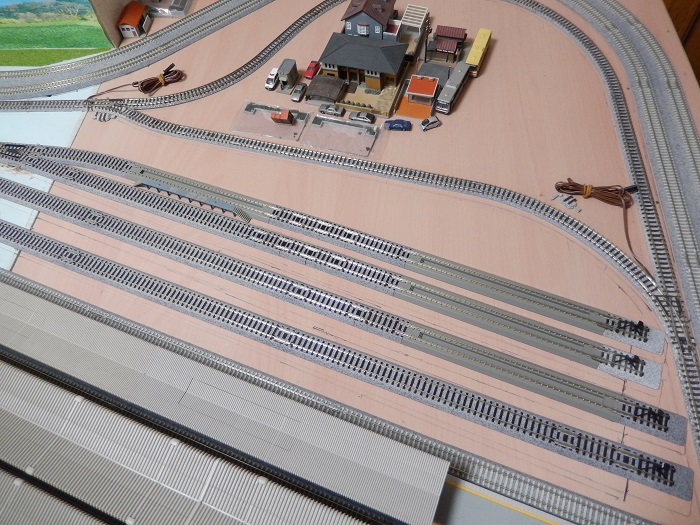 Nゲージジオラマ自宅新レイアウト製作記】内側構内線機関区区間に