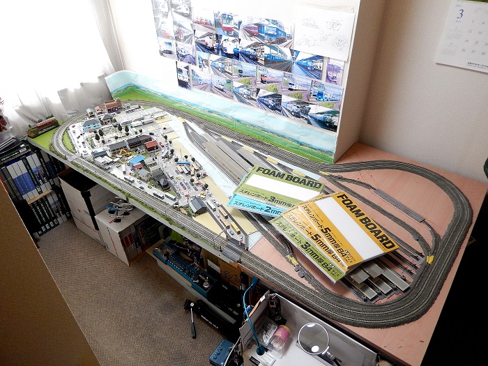 Nゲージジオラマ自宅新レイアウト製作記】駅構内線・機関区線