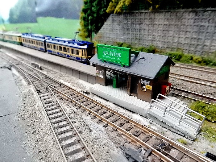 Nゲージレイアウト【近鉄 米野駅】 900mmジオラマ・車両は付属しません！ sazan33_tgr001