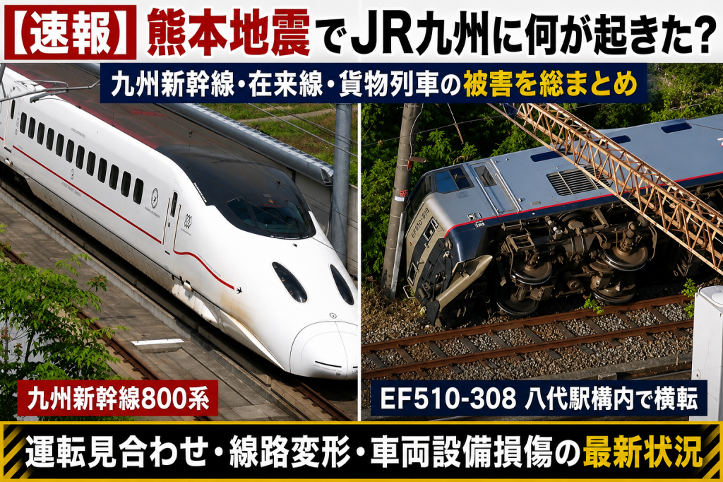 速報】熊本地震でJR九州に何が起きた？──九州新幹線・在来線・貨物