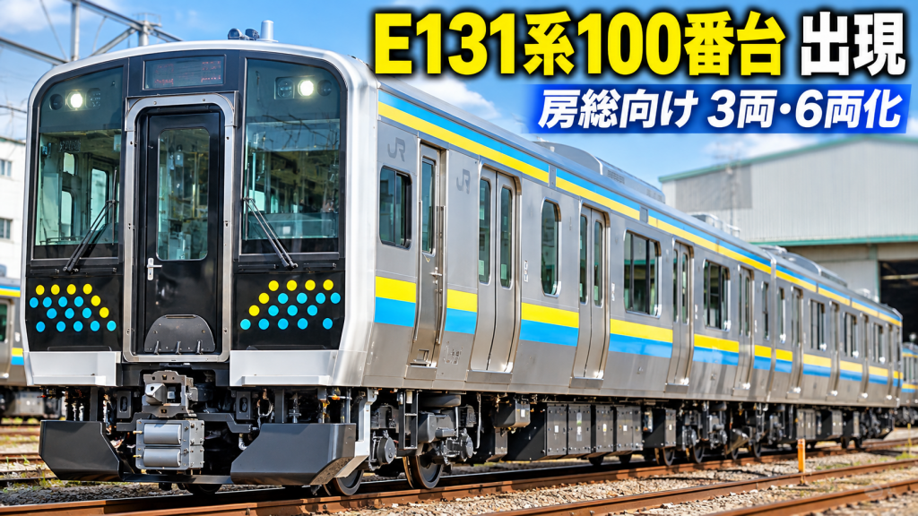 E131系房総 E131系100番台が姿を現す】なぜ房総は3両・6両に？──209系4両・8両が