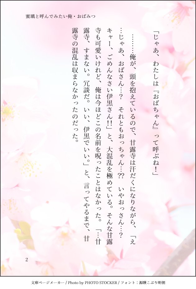小説 おばみつ