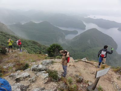 山頂にて