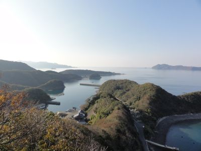 大平(高)砲台から浅茅湾眺望