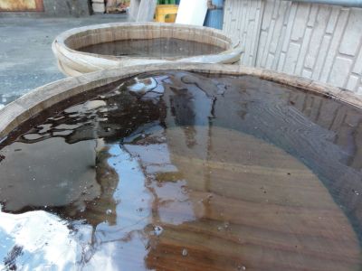 河内酒造の樽