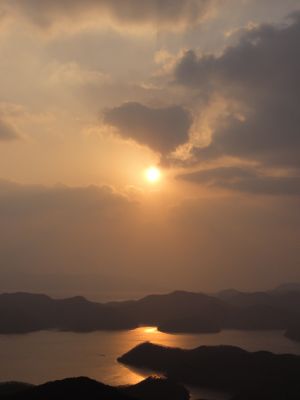 烏帽子岳の夕景
