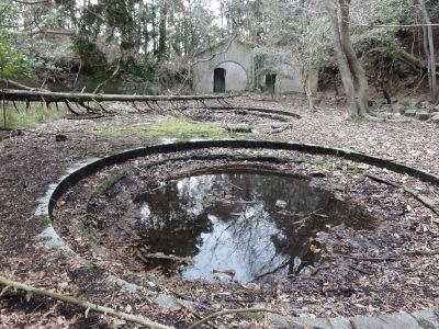 樫岳砲台の砲座