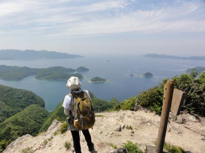 山頂にて