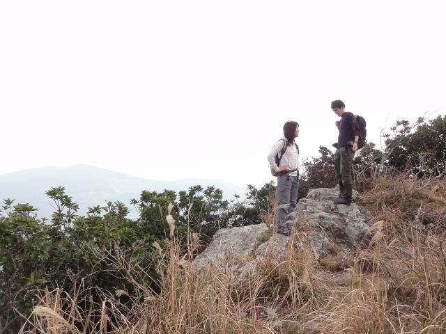 山頂にて