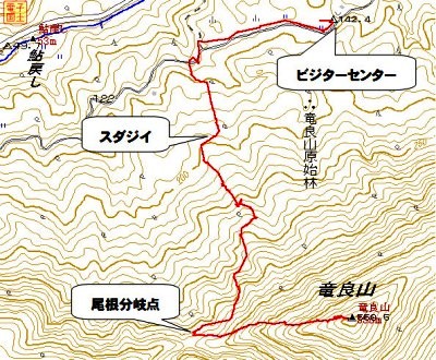 龍良山ルート図