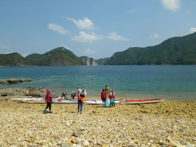 明礬島にて