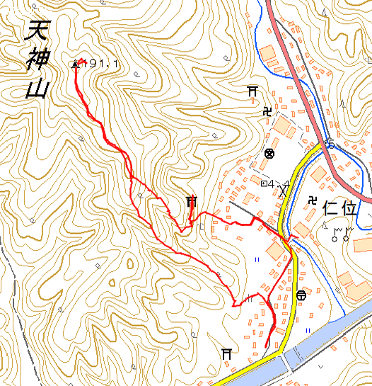 天神山ルート図