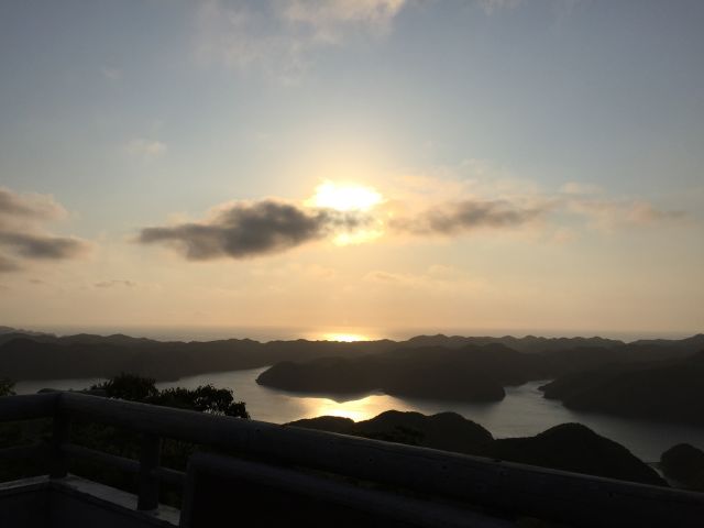 烏帽子岳の夕景