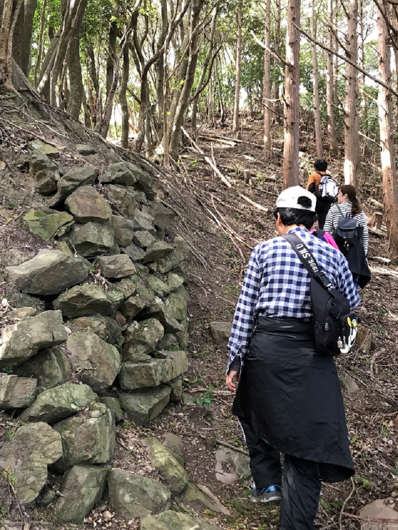 撃方山城の石垣