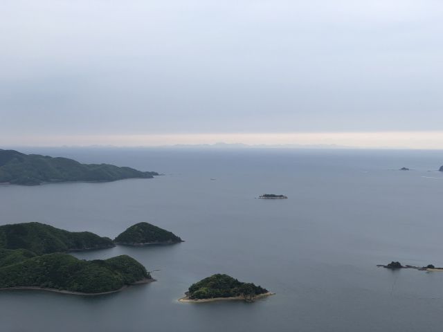 朝鮮半島が見えた