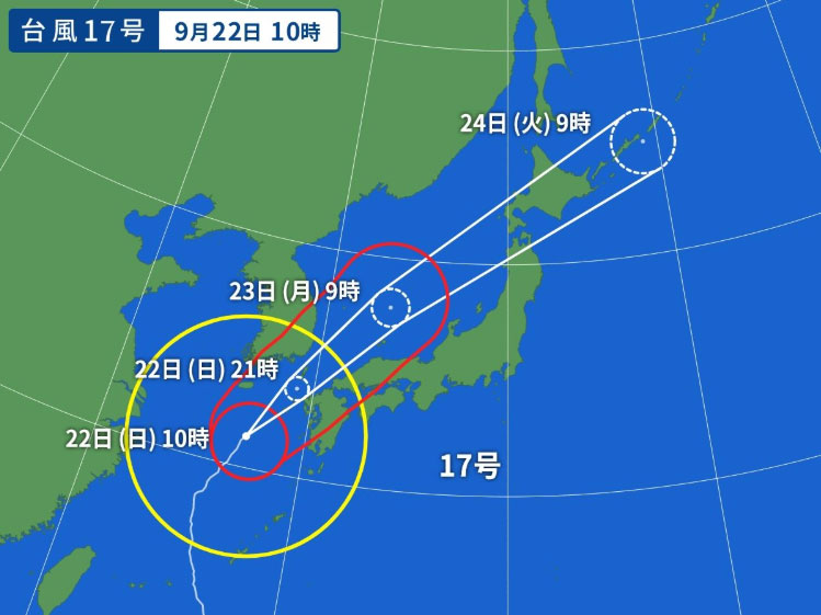 台風進路予想