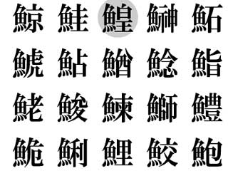 さかなへん の漢字に挑戦 倉吉ブログ