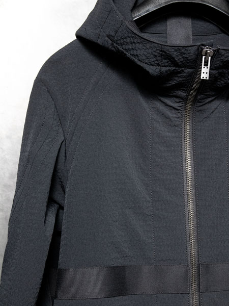送料無料 店舗 DEVOA Composite jacket Nylon shrink stretch /BLACK ジャケット・アウター
