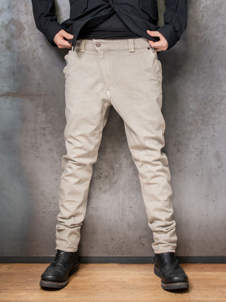 DEVOA Slim pants 8oz denim vintage wash /MUD BEIGE DEVOA Slim pants 8oz denim vintage wash /MUD BEIGE