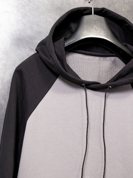 incarnation COTTON92% EL8% CUT & SAWN HOODED RAGLAN LONG SLEEVE 