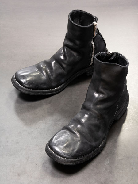incarnation HORSE LEATHER SIDE ZIP SHORT LINED LEATHER SOLES PIECE 