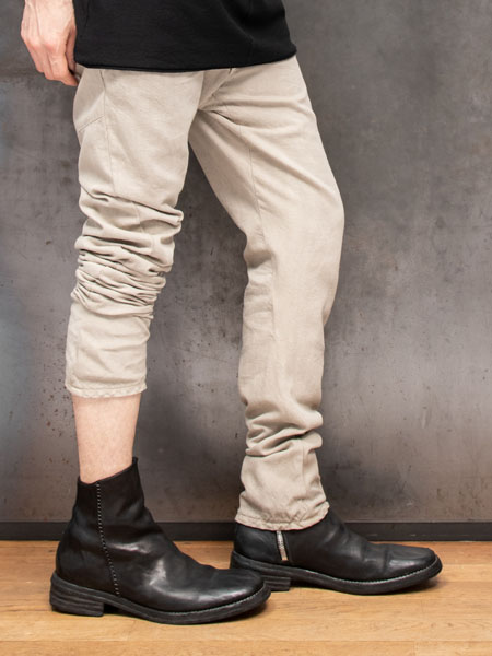 incarnation HORSE LEATHER SIDE ZIP SHORT LINED LEATHER SOLES