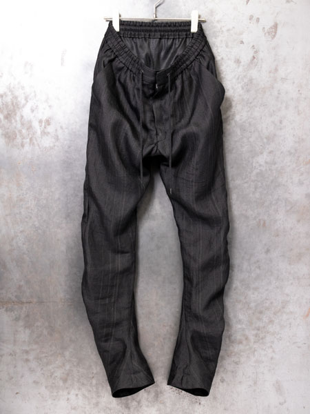 DEVOA Slim pants Ramie stripe /BLACK STRIPE | ☆VEKTOR BLOG