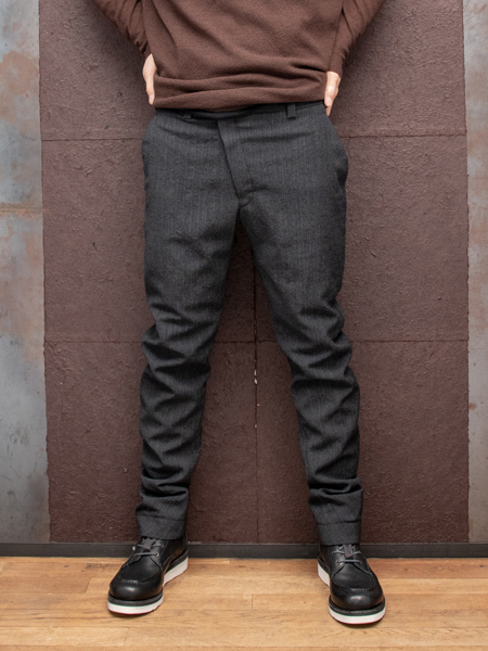 DEVOA Slim pants shrink wool stripe | ☆VEKTOR BLOG