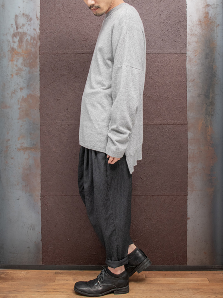 DEVOA Cropped pants shrink wool stripe | ☆VEKTOR BLOG