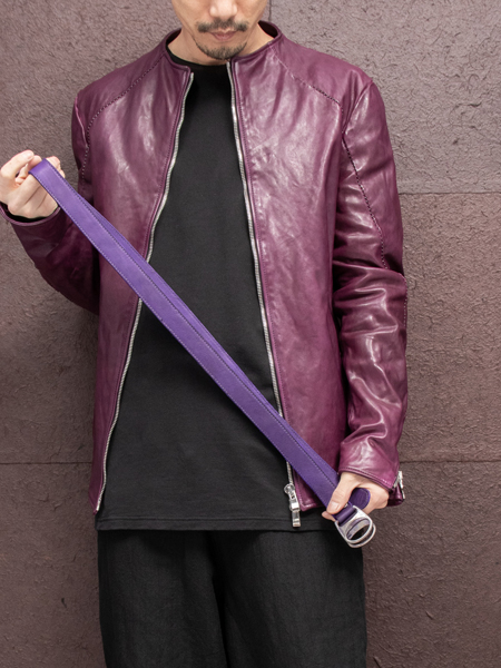 incarnation CALF LEATHER BELT D-RING #2 /PURPLE | ☆VEKTOR BLOG