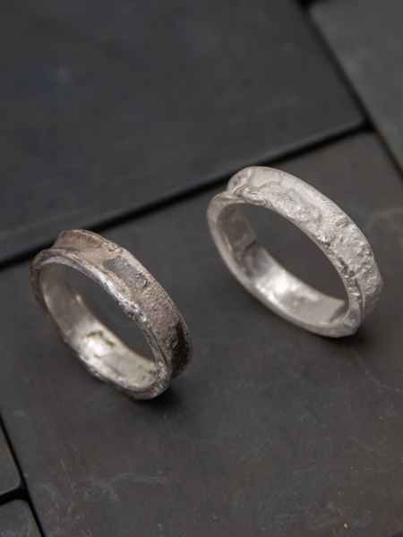 iolom イオロム　Tree Branch Plain Square Ring io-01-216. Tree Branch × Plain Square Ring. Ag950 Rust