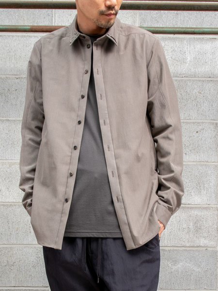 DEVOA Shirt Cotton-Silk-Viscose /MUD GRAY | ☆VEKTOR BLOG