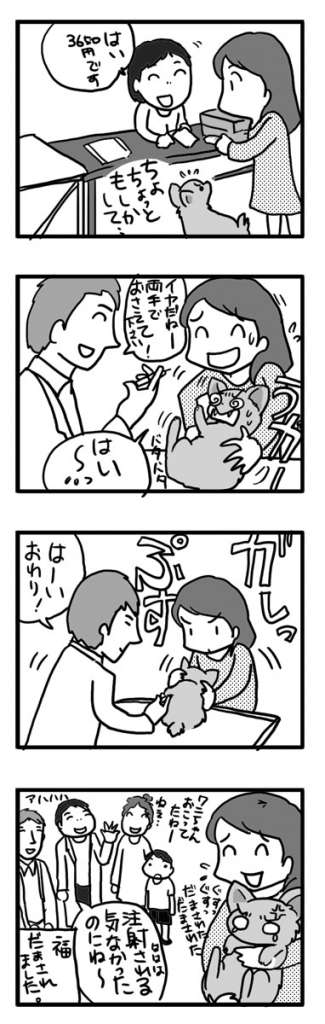 狂犬病 2017 予防 注射 犬 チワワ まんが 漫画 マンガ イラスト