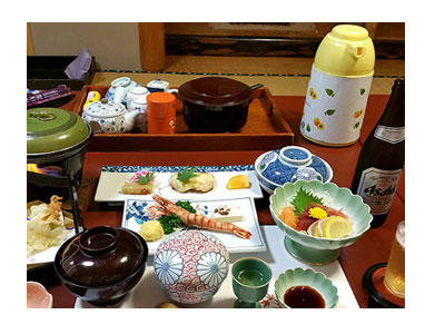伊豆 長岡 温泉 ご飯 旅館 ペット 犬 わんこ