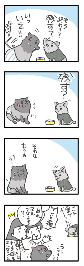 チワワ 老犬 福 ガウリン 吠 ポメ 幼なじみ 食 唸る 爺 老 ワン 犬 まんが 漫画 マンガ