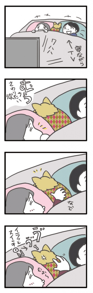 チワワ 老犬 福 ガウリン 吠 イラッ イラ スイッチ 勘違 触 唸 爺 老 ワン 犬 まんが 漫画 マンガ