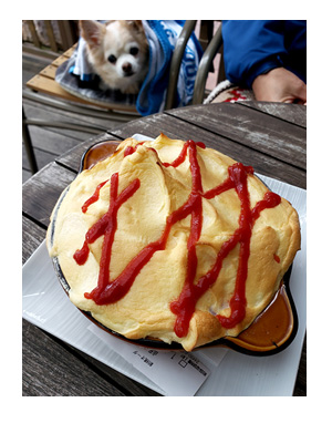チワワ わんこ 老犬 福 吠 シニア ペット 高尾山 たかお 紅葉 秋 山 登山 犬 イラスト 絵 まんが 漫画 マンガ