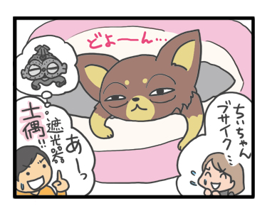 犬 土偶 遮光器 遮光 どぐう 眠 顔 似て ちぃ 福 心臓 保護犬 チワワ イラスト 絵 まんが 漫画 マンガ